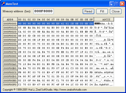 Access memory mapped I/O.